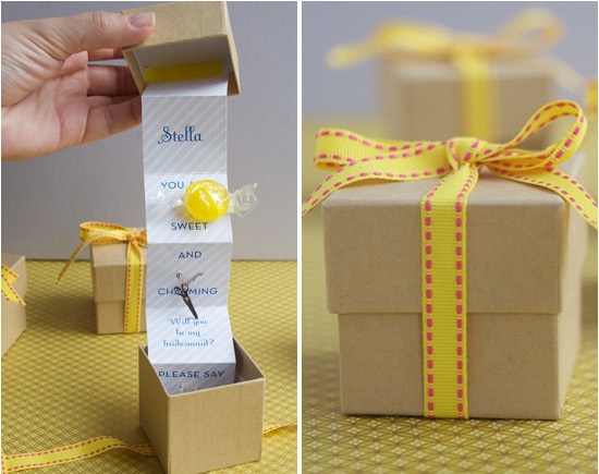 DIY Accordion Gift Boxes via Project Wedding blog