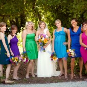 mismatched bridesmaids dresses picture bright colors
