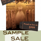 carine bridal sample sale