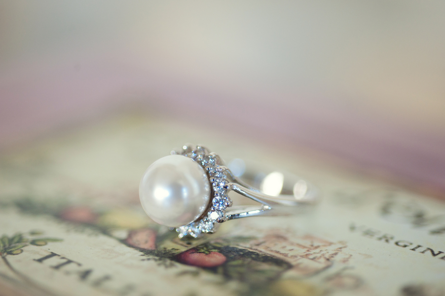 love this nondiamond engagement ring a pearl
