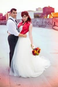 baltimore md graffiti warehouse wedding portraits punk rock wedding style (1)