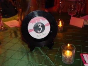 DIY music themed wedding details decorations records vinyl  (2)