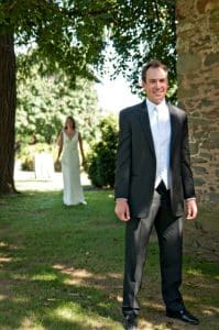green nature inspired modern maryland wedding tent stones ferns (9)