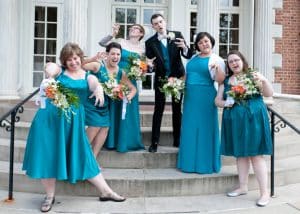 same sex maryland wedding offbeat orange teal pictures (10)