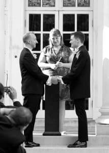 same sex maryland wedding offbeat orange teal pictures (17)