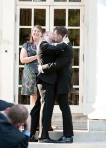 same sex maryland wedding offbeat orange teal pictures (19)