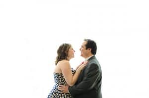 intimate & offbeat courthouse wedding in maryland bride polka dot dress (15)