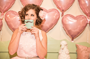 vintage pink & Teal valentine's heart balloons wedding inspiration (11)