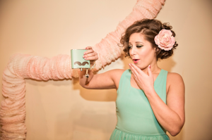 vintage pink & Teal valentine's heart balloons wedding inspiration (21)