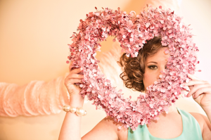 vintage pink & Teal valentine's heart balloons wedding inspiration (23)