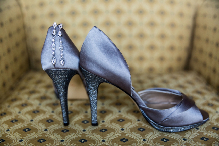 dark grey winter wedding shoes bride sparkly