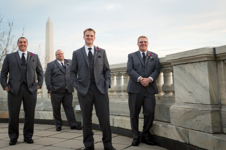 groomsmen grey suits washington dc portrait