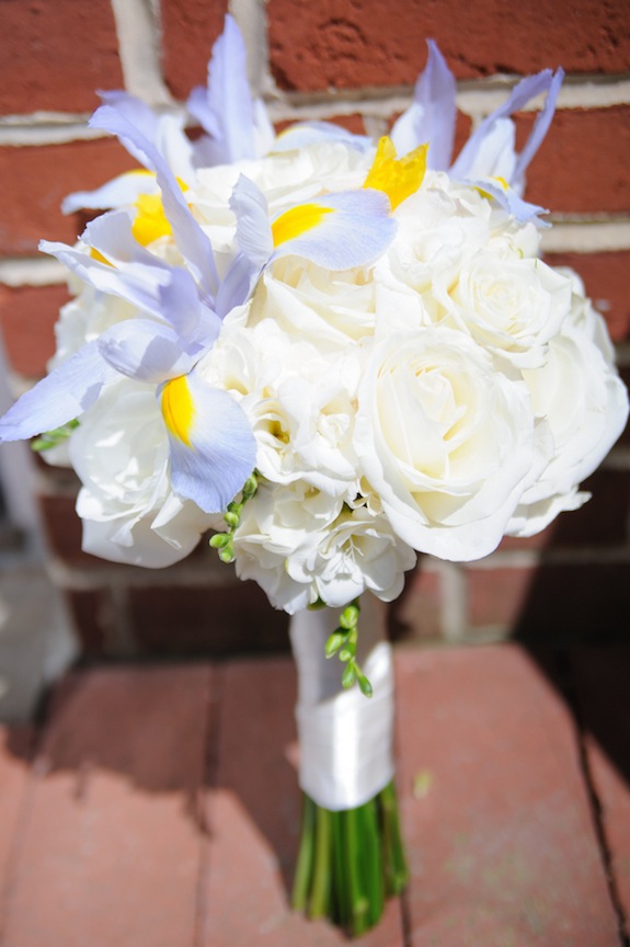 white light blue bouquet