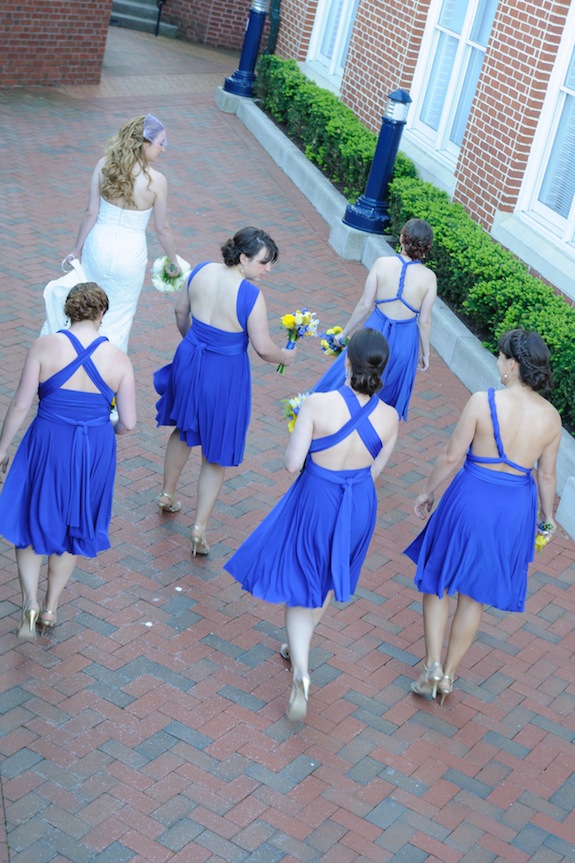 blue interchangeable bridesmaids dress