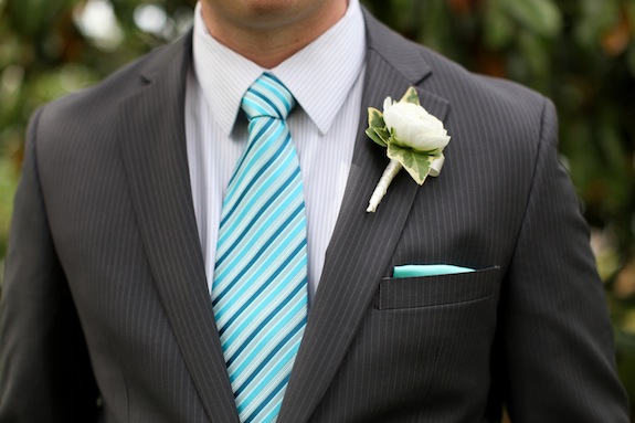 teal blue striped tie groomsmen