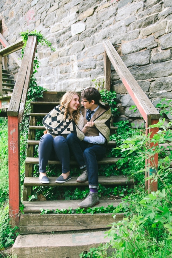 georgetown DC unique bookstore engagement pictures