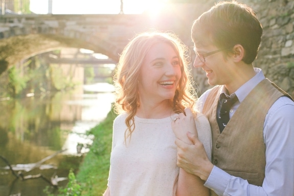 georgetown DC unique bookstore engagement pictures