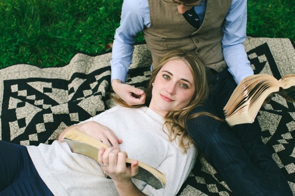 georgetown DC unique bookstore engagement pictures