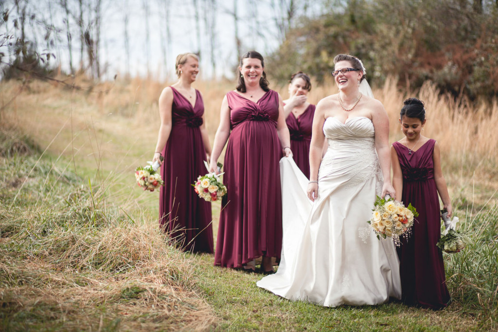 burgundy red bridesmaids dresses