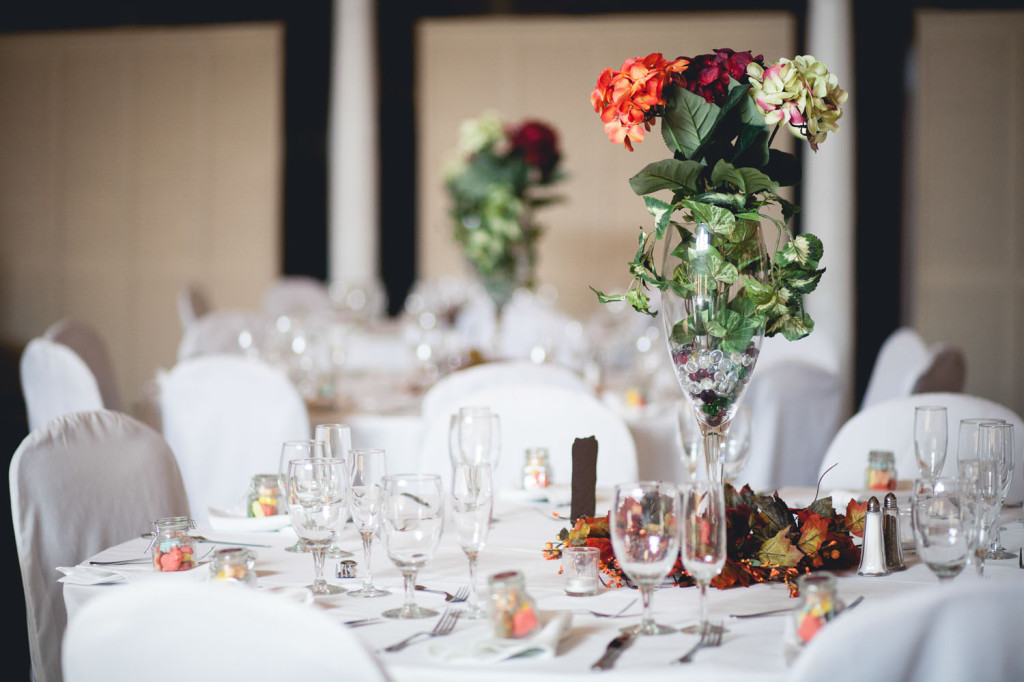 DIY flower centerpieces fall wedding