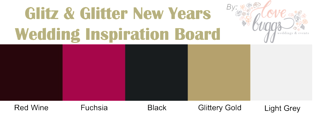 new years wedding inspiration colors