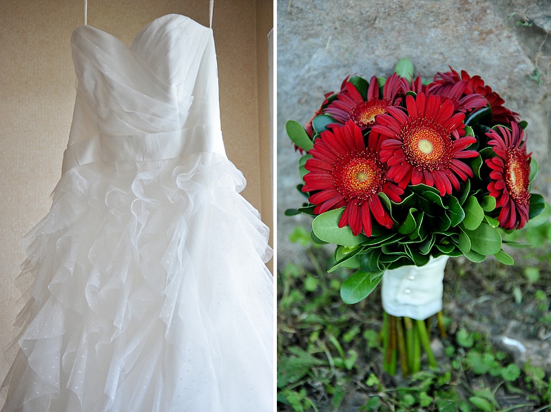 simple maryland farm wedding dress bouquet