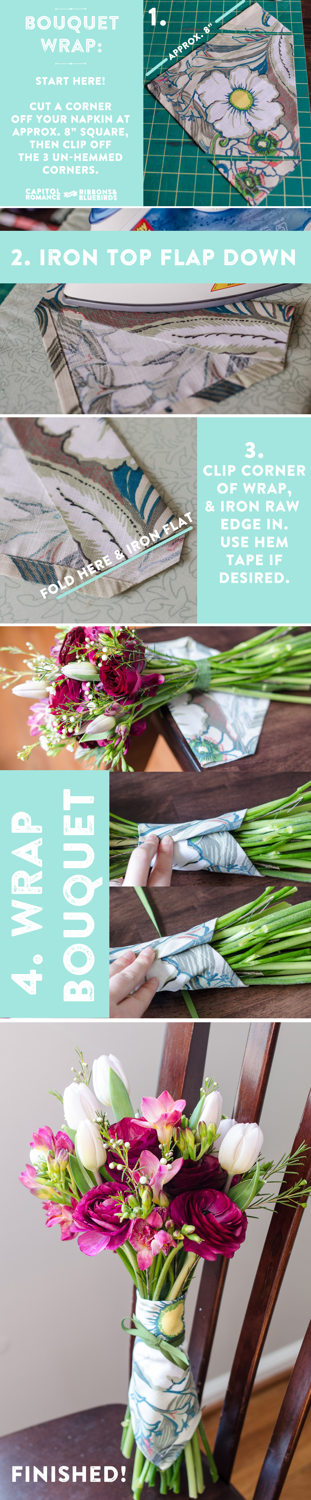 napkin_diy_bouquet wrap