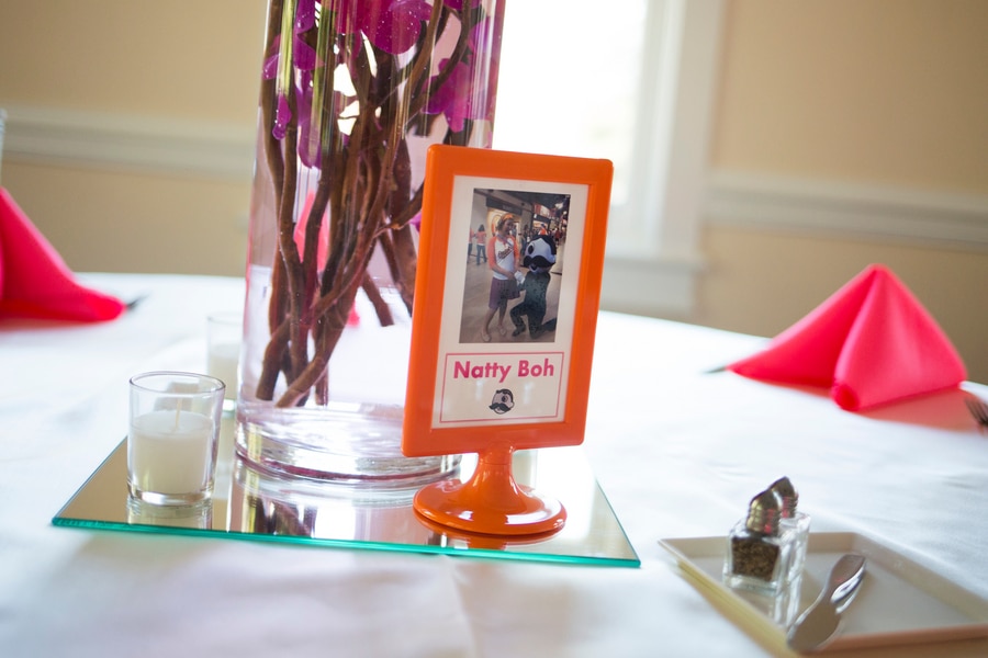 hot pink orange wedding tablescapes centerpieces