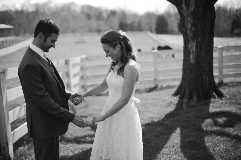 farm first look wedding