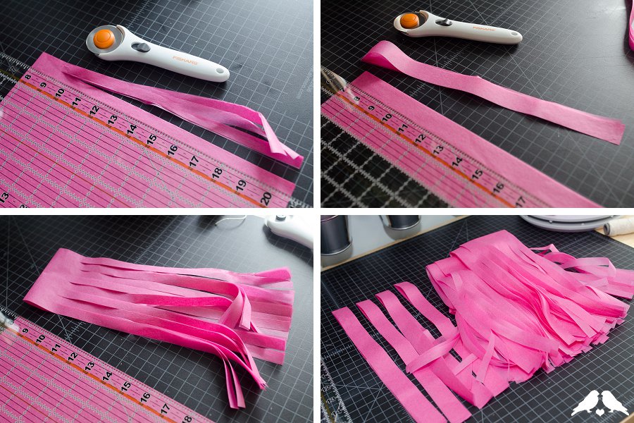 DIY Tutorial How to Make a DIY Tissue Paper Tassel Garland Sign