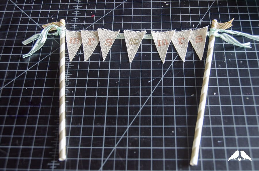 DIY Cake Topper Tutorial Series How to Make a Mini Bunting Topper Capitol Romance Practical