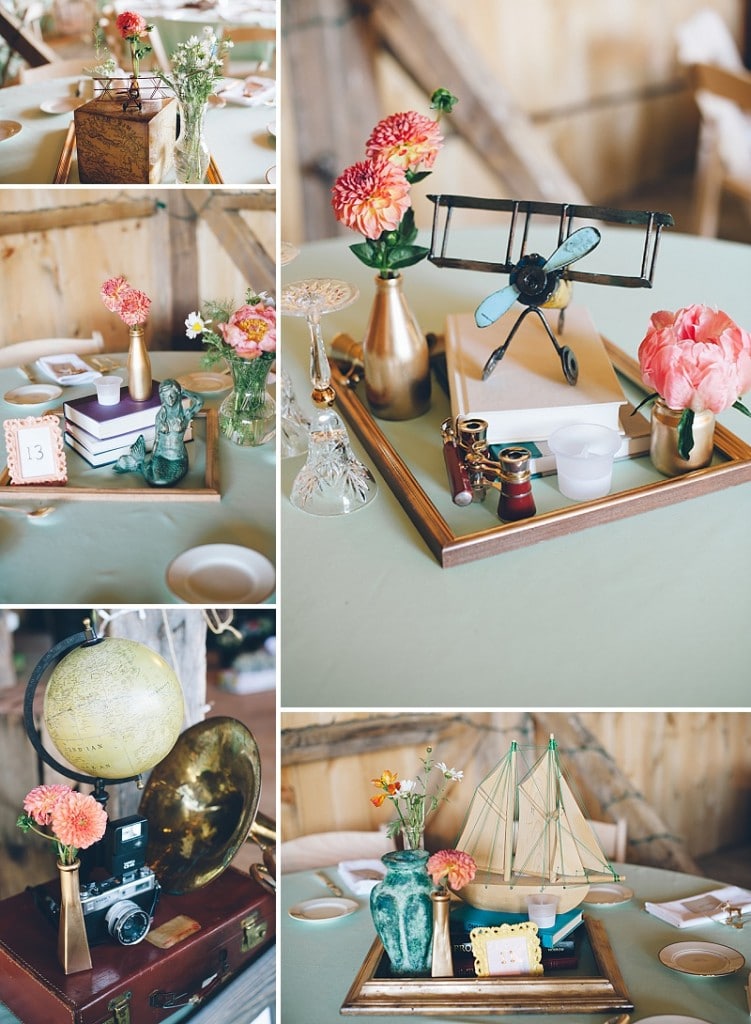 thrift store travel themed barn wedding virginia pictures (18)