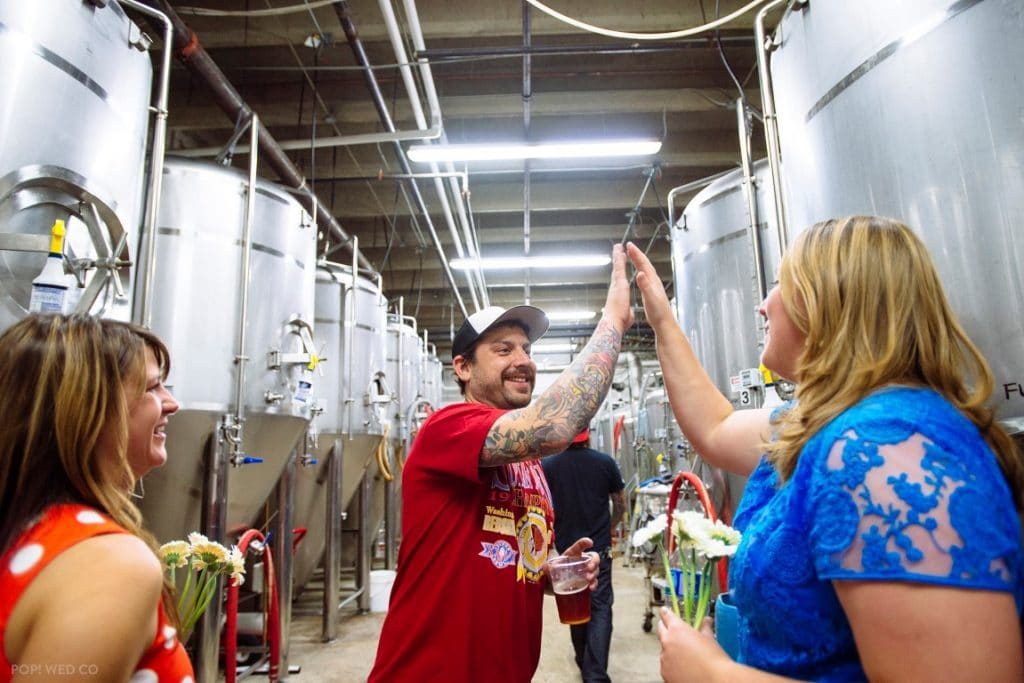 offbeat intimate washington dc wedding at brewery (18)