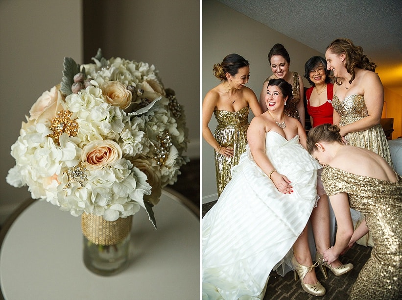 diy gold white winter harry potter themed wedding (11)