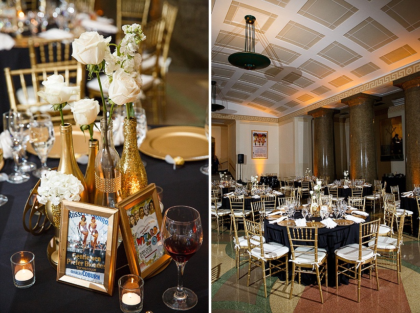 diy gold white winter harry potter themed wedding (7)