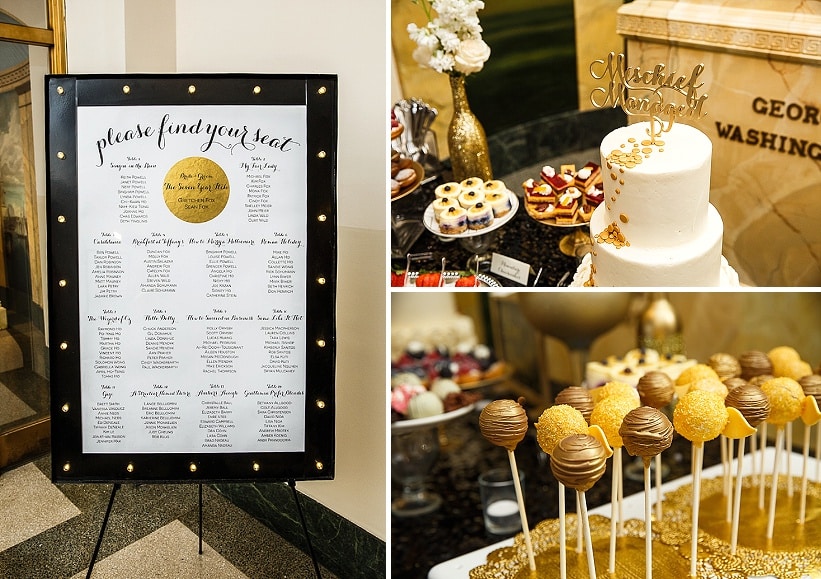 diy gold white winter harry potter themed wedding (8)