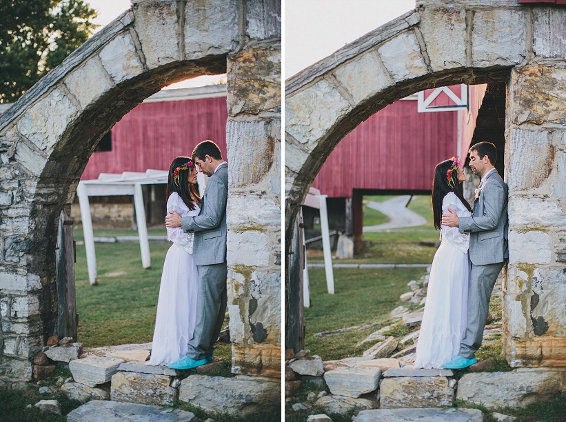 festival themed DIY rainbox colorful west virginia wedding (15)
