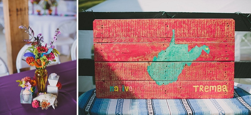 festival themed DIY rainbox colorful west virginia wedding (17)