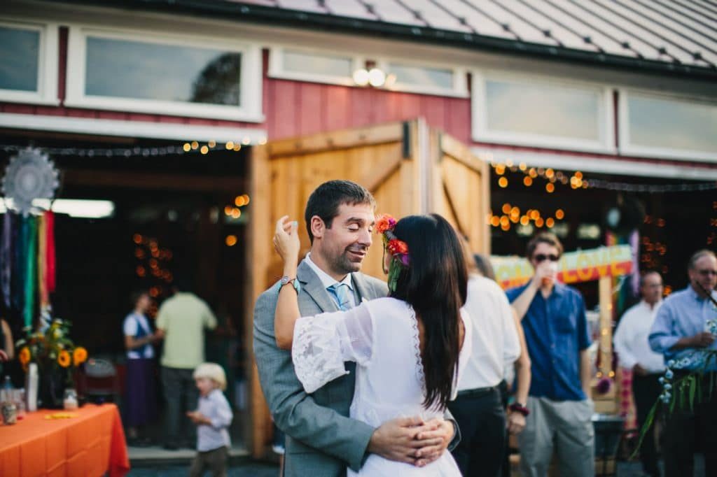 festival themed DIY rainbox colorful west virginia wedding (37)