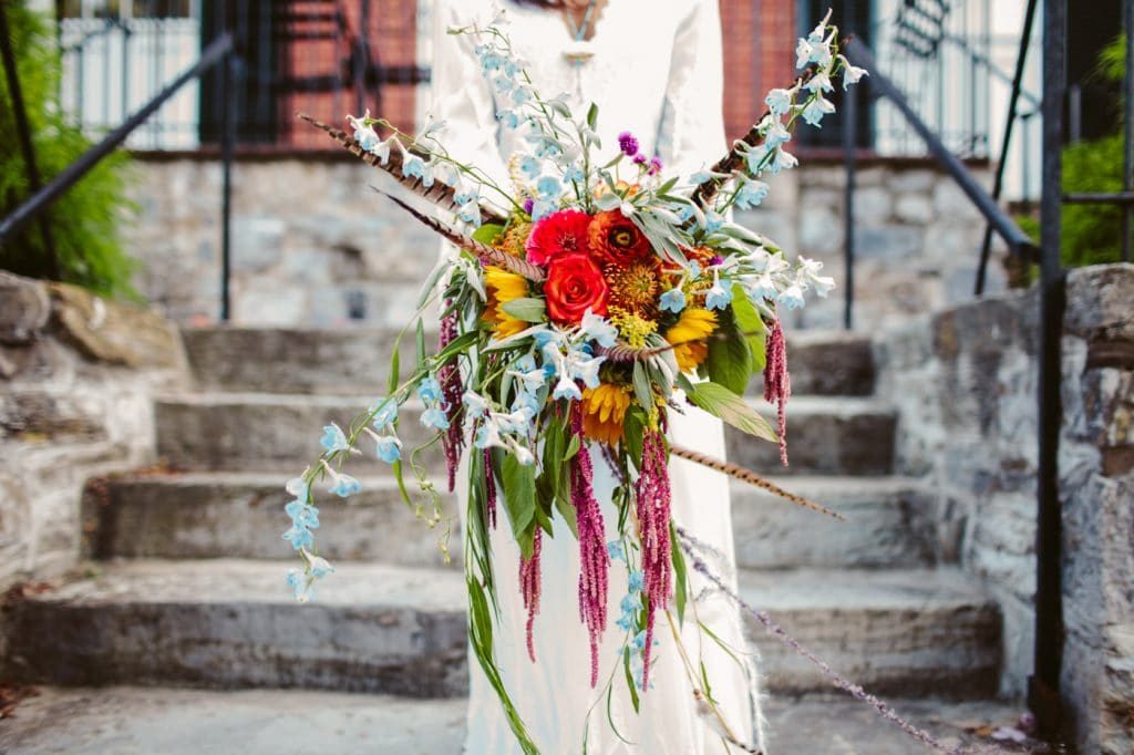 festival themed DIY rainbox colorful west virginia wedding (38)