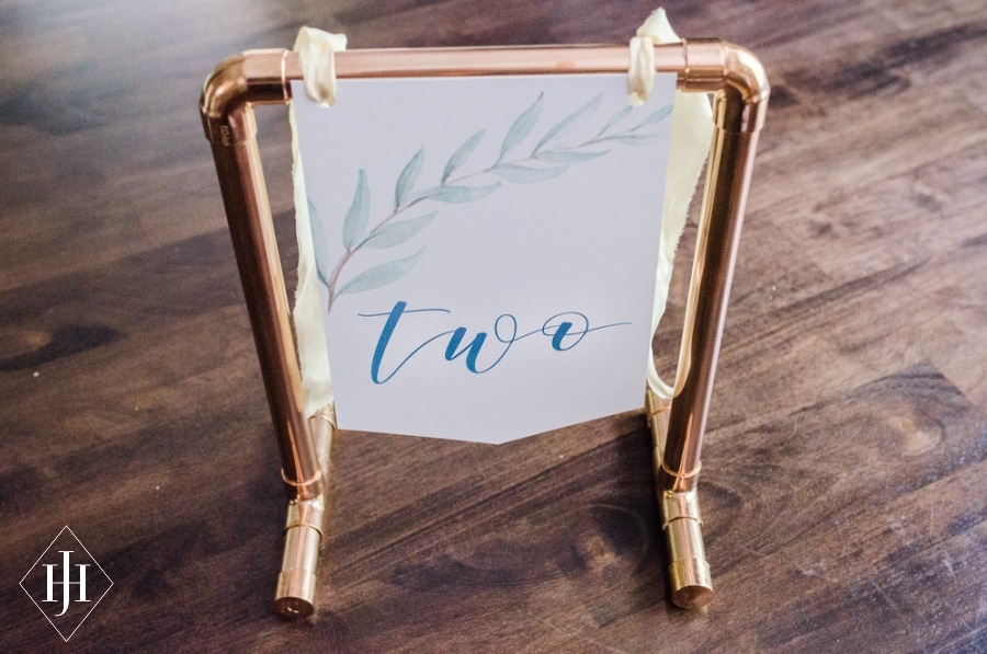 DIY Tutorial How to Make Your Own Copper Pipe Table Numbers Capitol